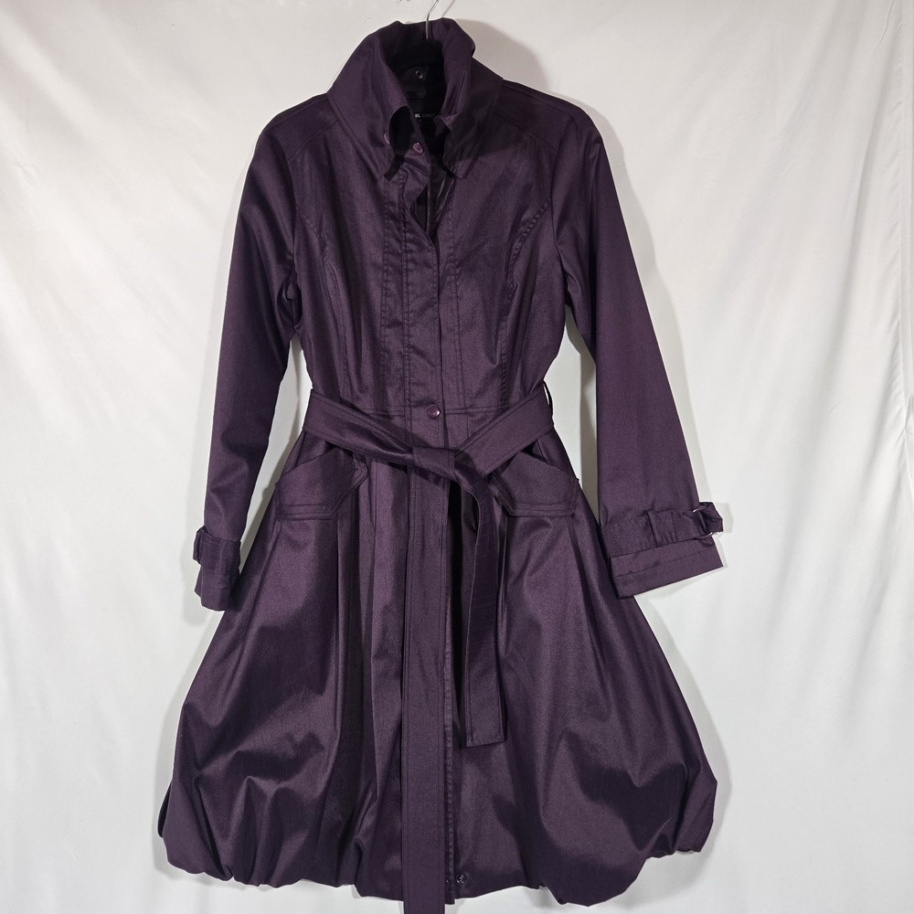 Samuel Dong Purple Bubble Trench Coat | Size XS